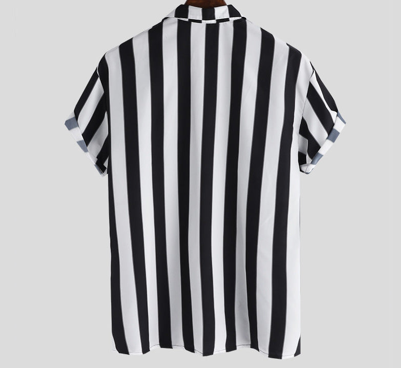 Casual men's striped shirt