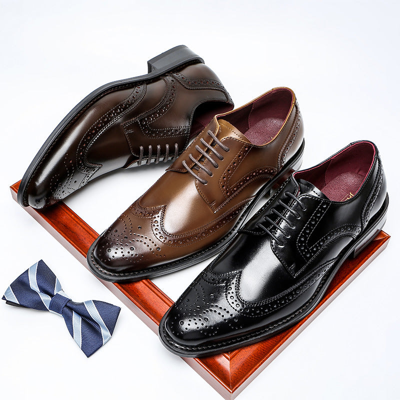 Genuine Leather Business Casual Dress British Style Leather Shoes