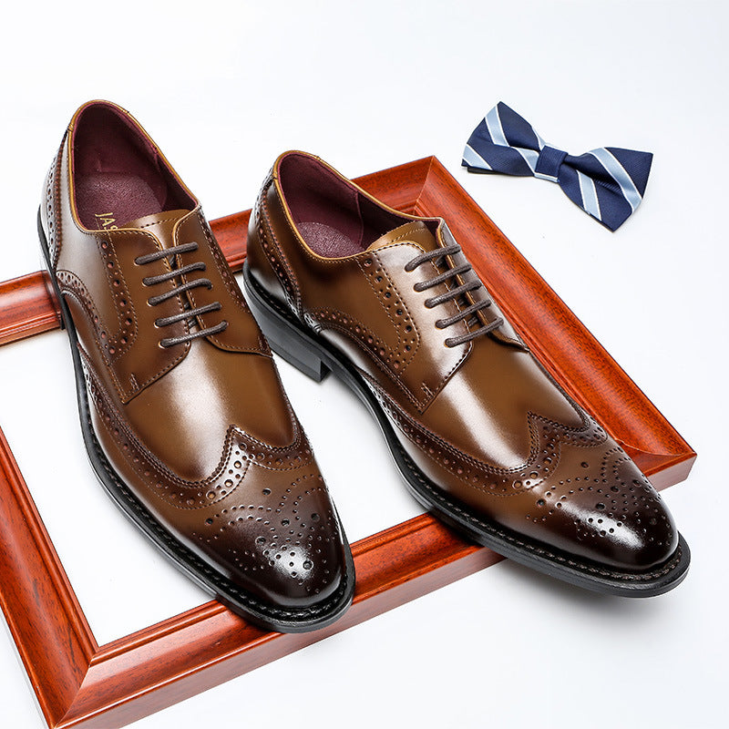 Genuine Leather Business Casual Dress British Style Leather Shoes
