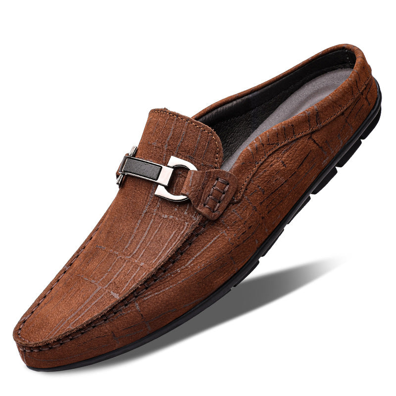 Men's Half Supporting Head Layer Low Shoes