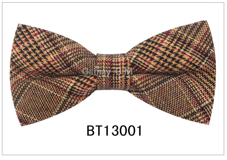 British fashion gentleman double bow tie