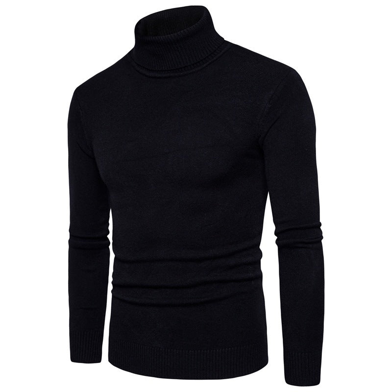 High-neck slim-fit base sweater
