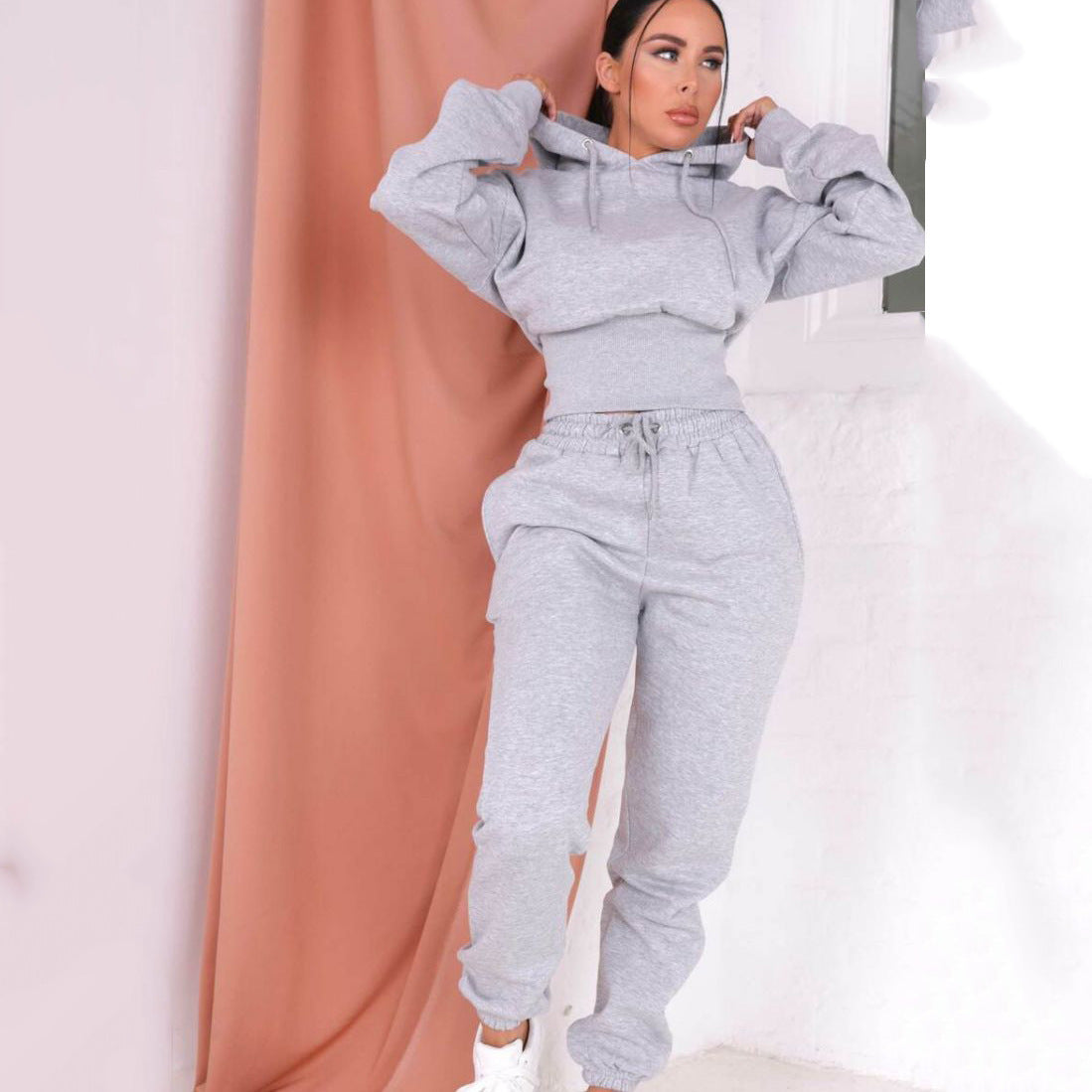 Hooded Sweater Two Piece Set