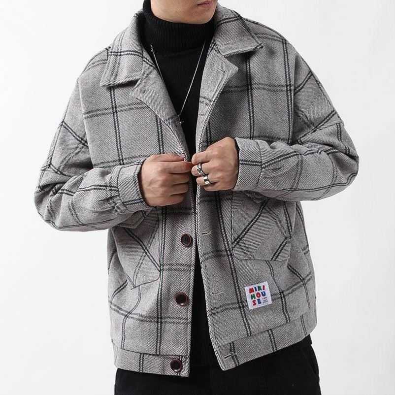 Short Woolen Coat Loose Trendy And Handsome