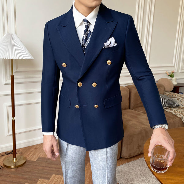 Slim Double Breasted Suit Jacket