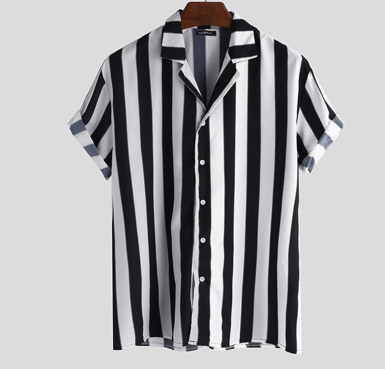 Casual men's striped shirt