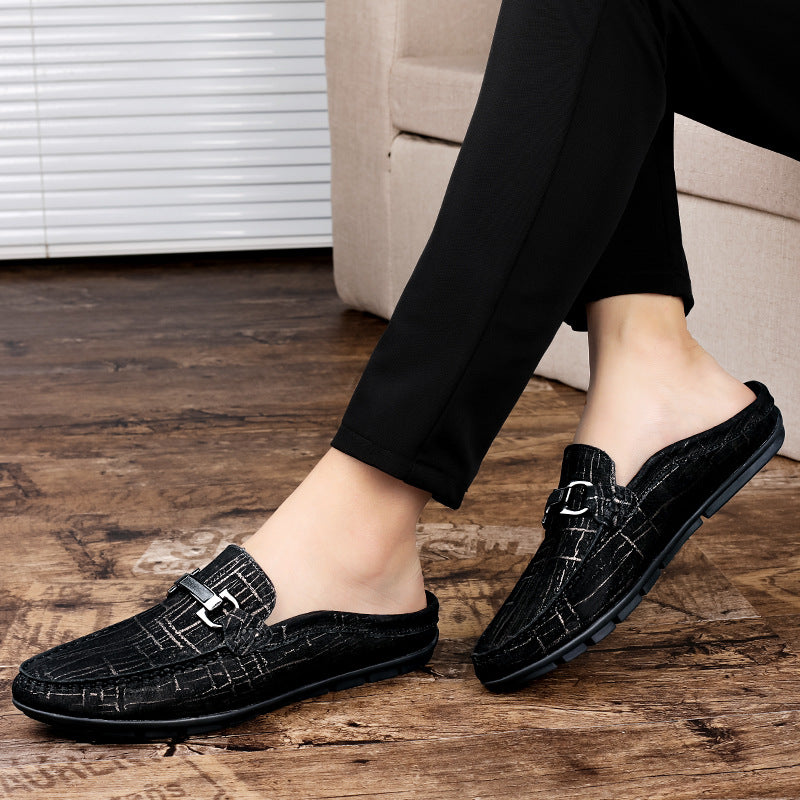 Men's Half Supporting Head Layer Low Shoes