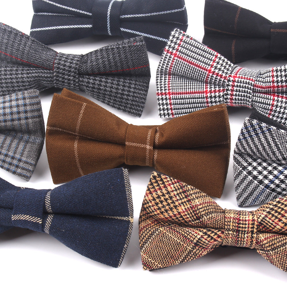 British fashion gentleman double bow tie