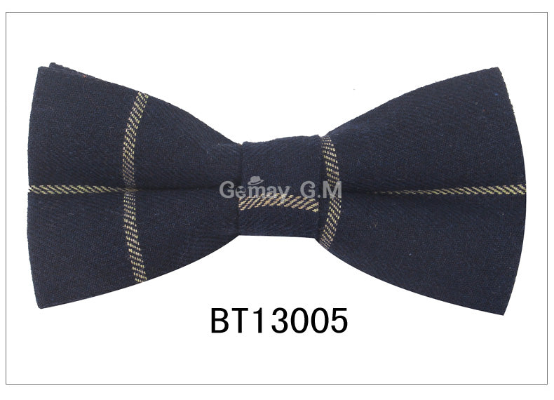 British fashion gentleman double bow tie