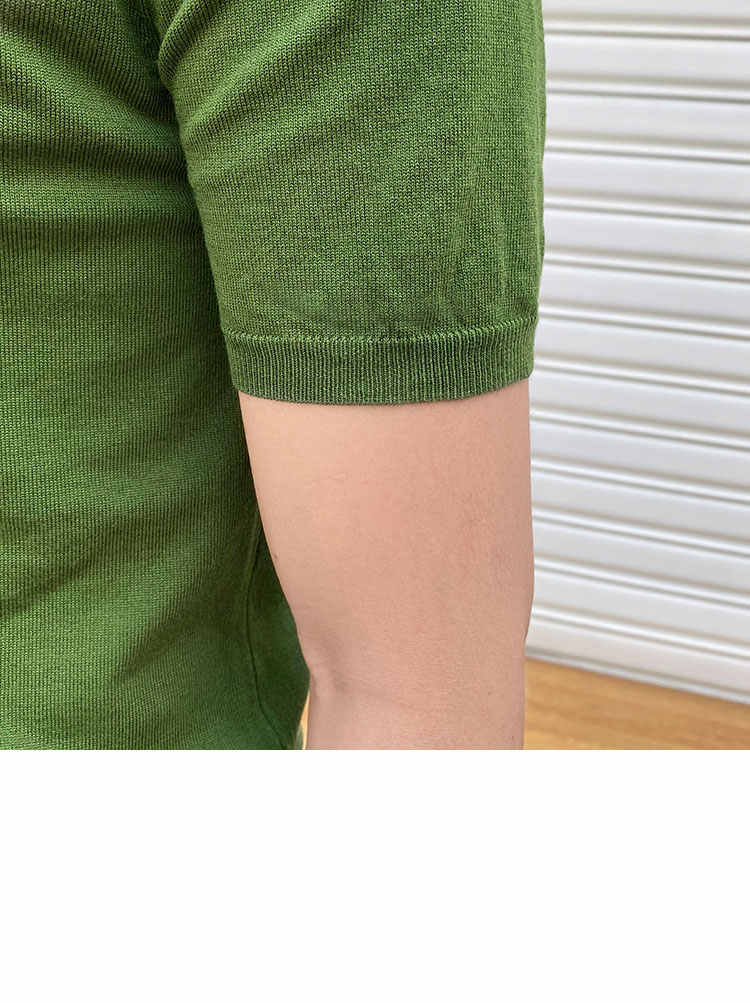 Polo Shirt Men Short Sleeve Is Decorated Body Solid Color Lapel