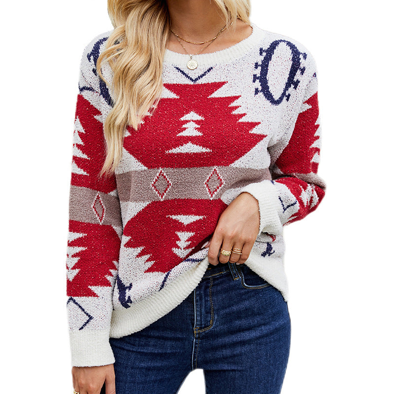 Women's Knitwear Christmas Long Sleeve Sweater For Women