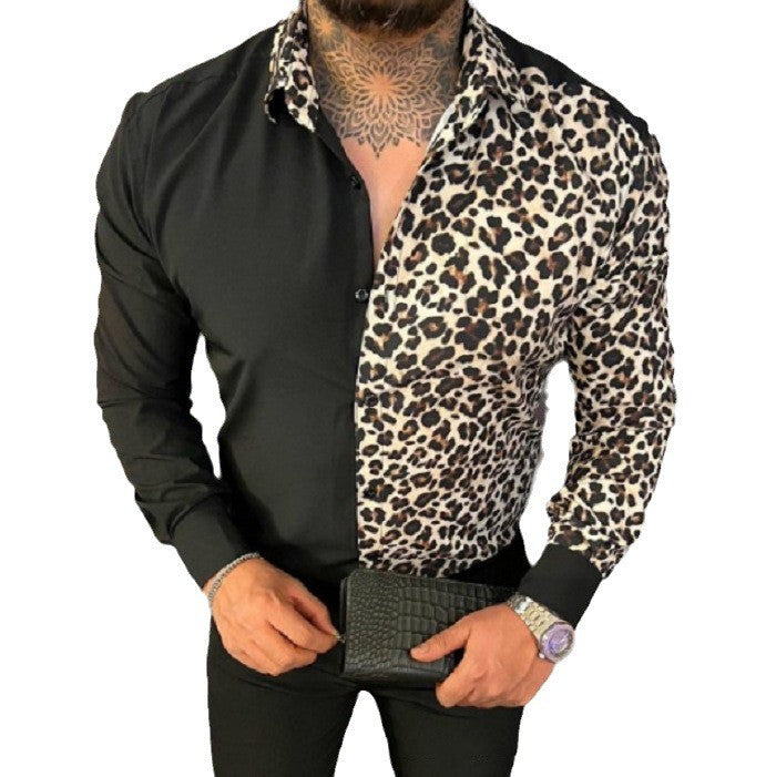 Men's Casual Shirt Lapel Long Sleeve