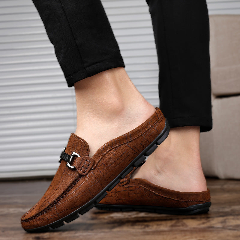 Men's Half Supporting Head Layer Low Shoes