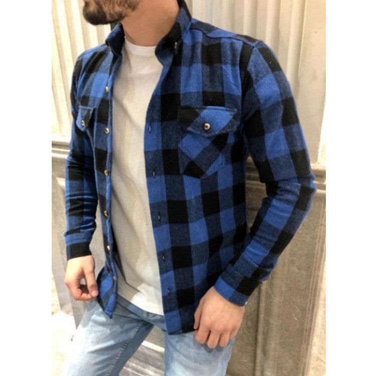 Hot Sale Cotton Brushed Plaid Shirt For Men