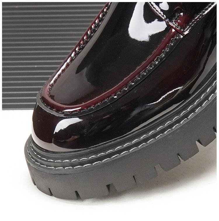 Men's Retro British Style Casual Shoes With Inner Heightening Thick Sole
