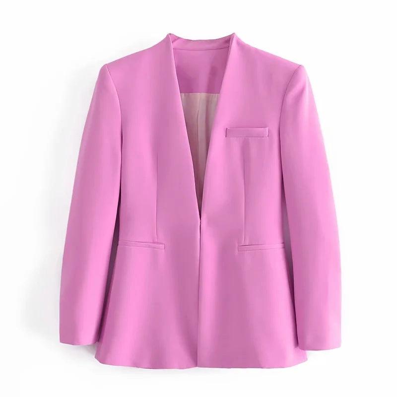 Ladies New Solid Color Suit Jacket Women