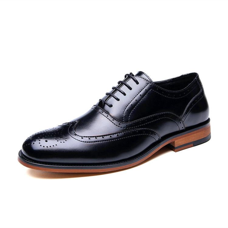 Formal leather shoes men's carved brogue men's shoes