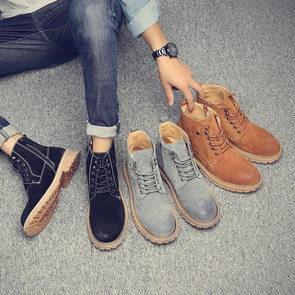 Men's British Retro Middle Cut Martin Boots