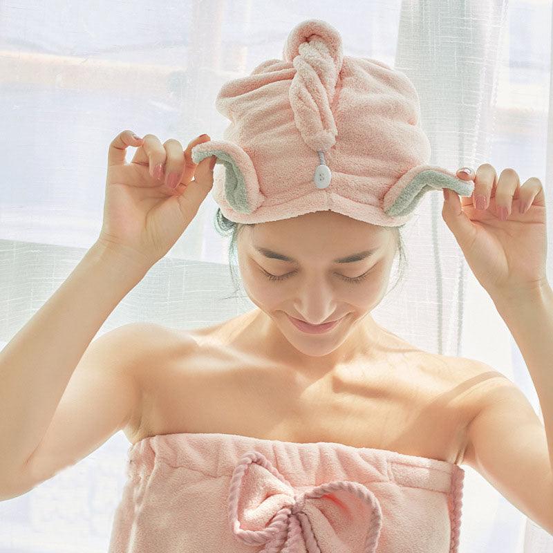 Hair Towel Absorbent Towel Shower Cap Hair Dryer Caps