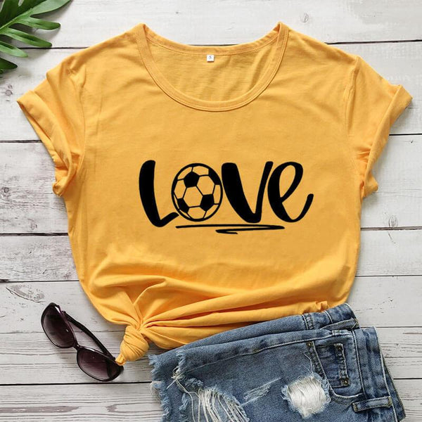 Football with Love European and American Women's Top Short Sleeve