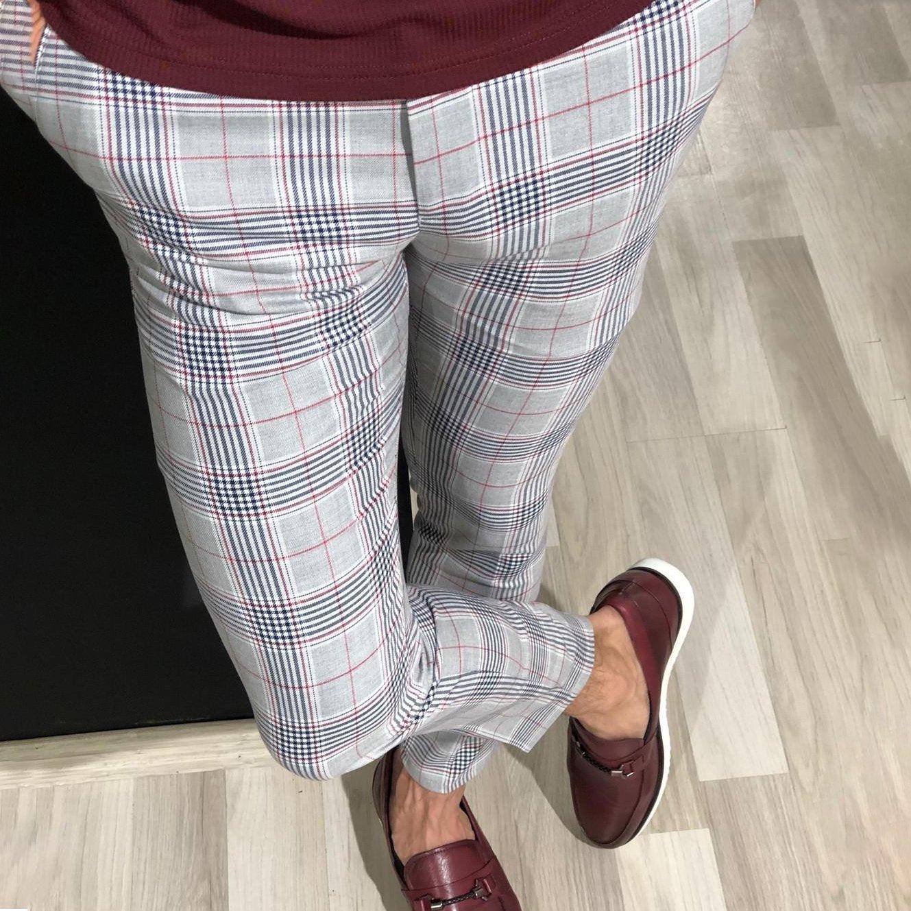Men's Plaid business pants