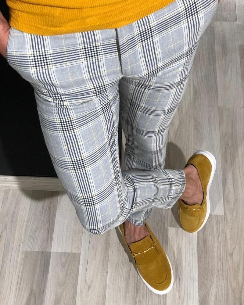Men's Plaid business pants