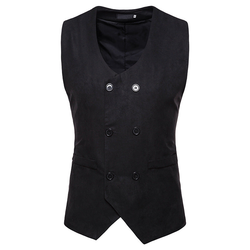 Double-Breasted Waistcoat Men's Suit Vest