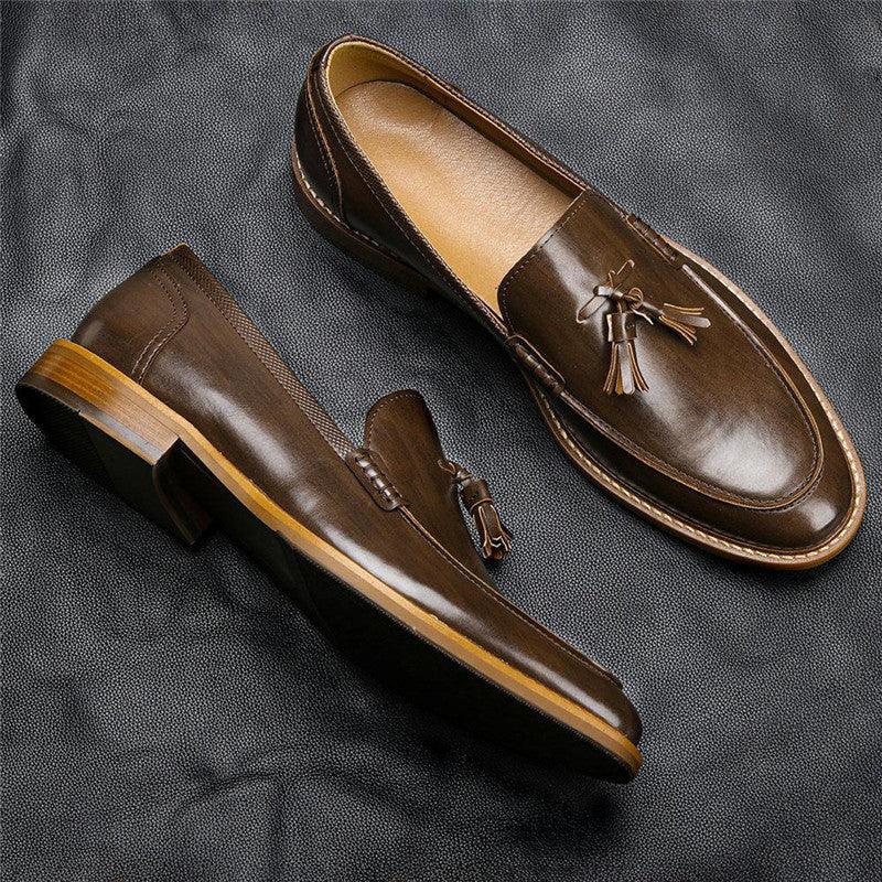 Men Casual Shoes Leather Loafers Business Dress Formal Shoes