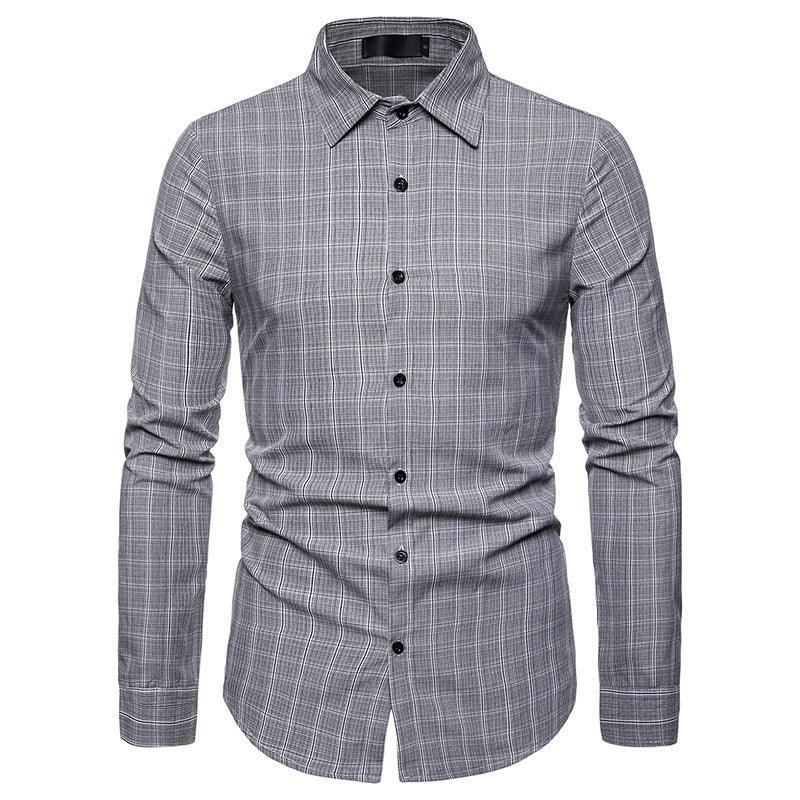 Business Plaid Casual Long-sleeved Shirt