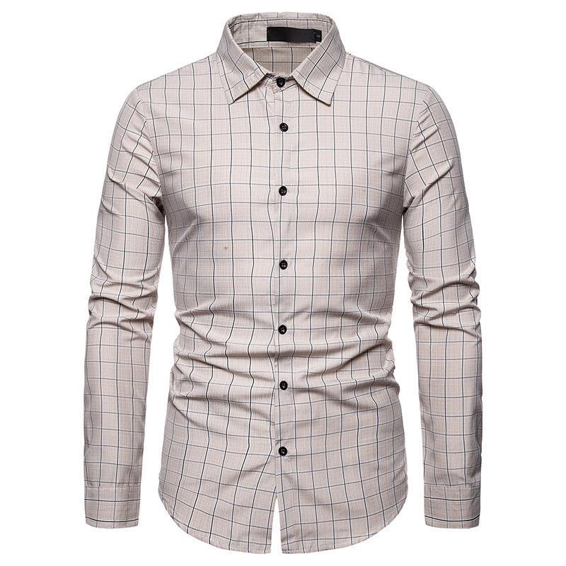 Business Plaid Casual Long-sleeved Shirt