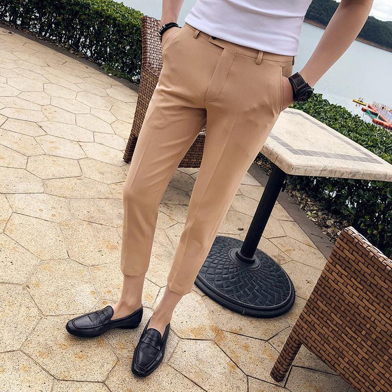 Men's Korean Slim Pants Pure Color Casual Pants