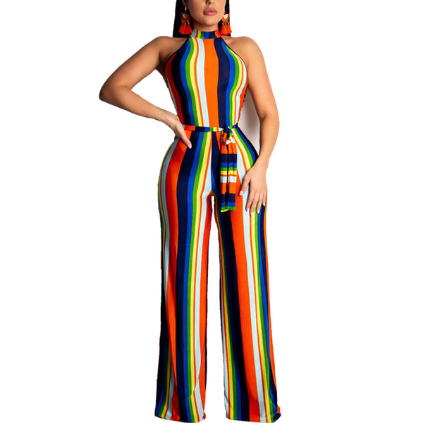 Women's Rainbow casual Jumpsuit