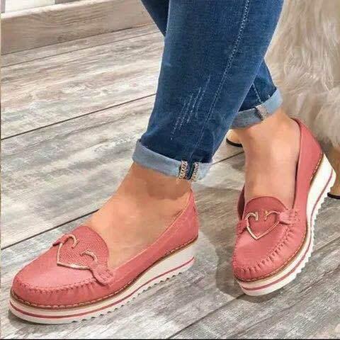 Peas Shoes Casual Soft Sole Large Size Single Shoes Women's Single Shoes