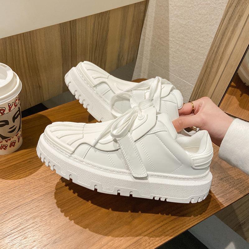 Luxury Fashion White Sneakers Shell Toe Leather Platform Sport
