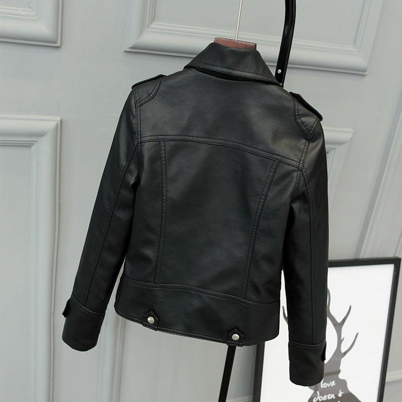 Fashionable Slim Leather Coat Pu Coat For Ladies