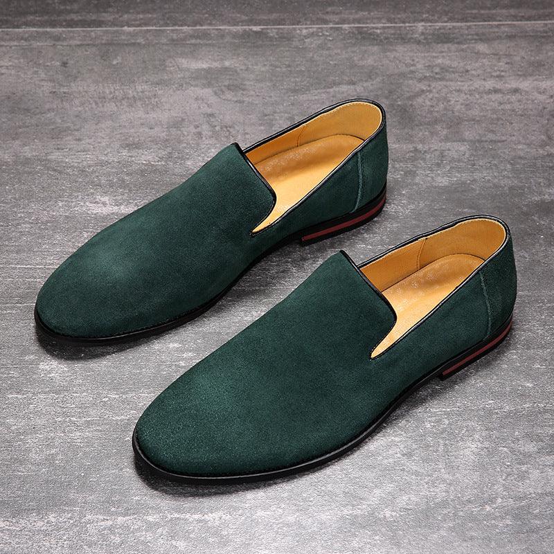 New Men's Pointed Toe Shoes Suede British All-match