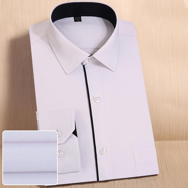 Solid color slimming shirt for business career