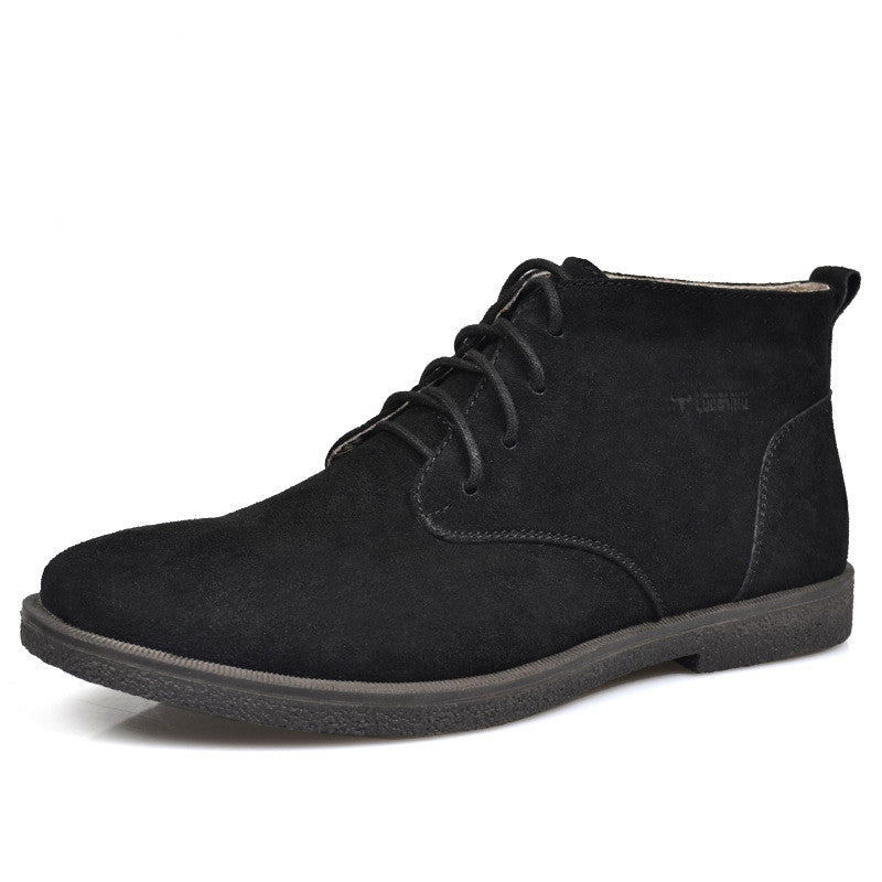 Men's Nubuck Leather High Top Martin Boots