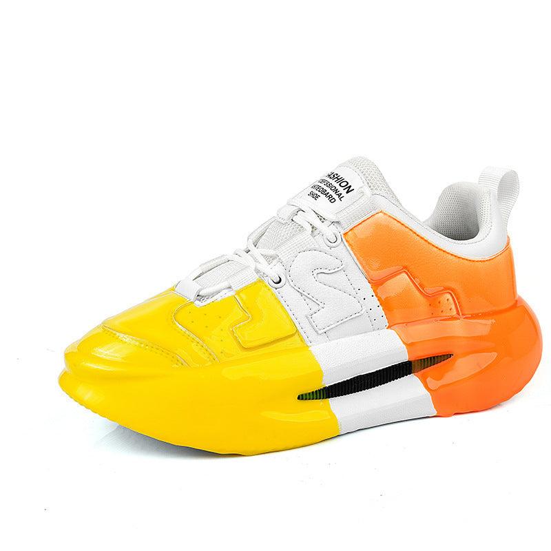 Men's And Women's Fashion Color Matching Heightening Platform Shoes
