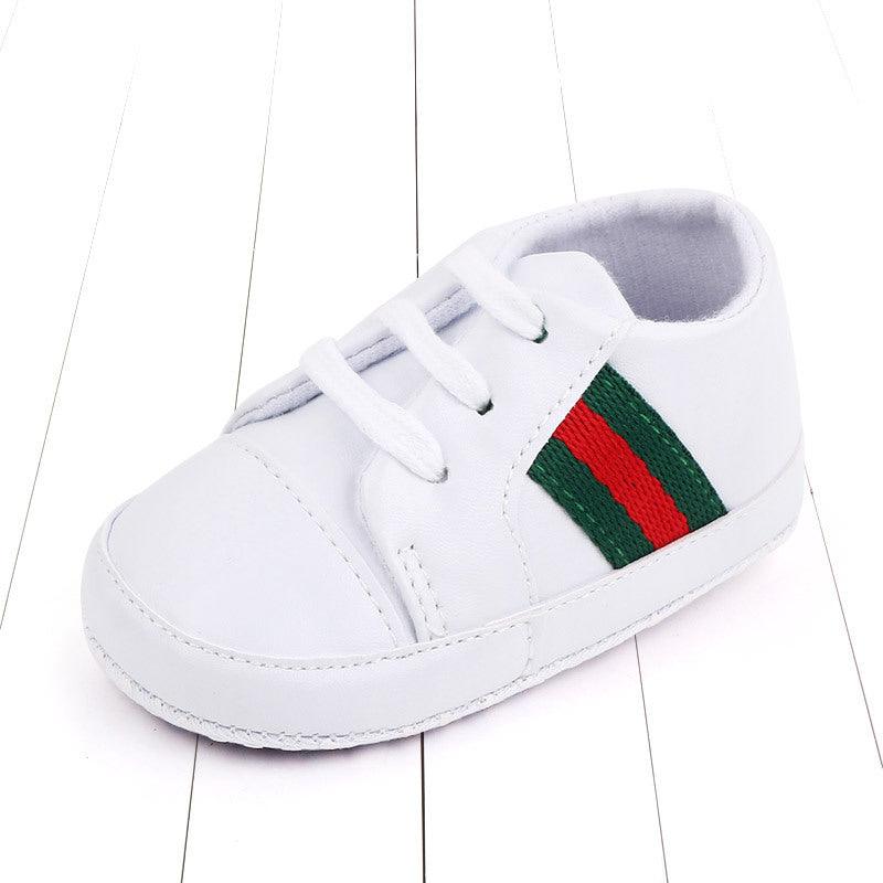 Baby soft sole shoes stripe color matching baby shoes