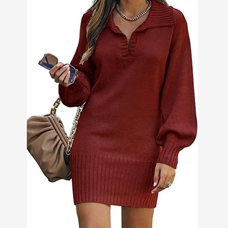 Women's Lantern Sleeve Loose Sweater