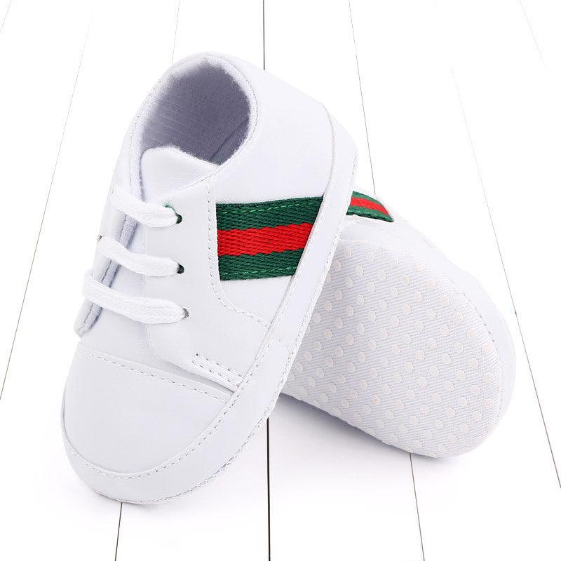 Baby soft sole shoes stripe color matching baby shoes