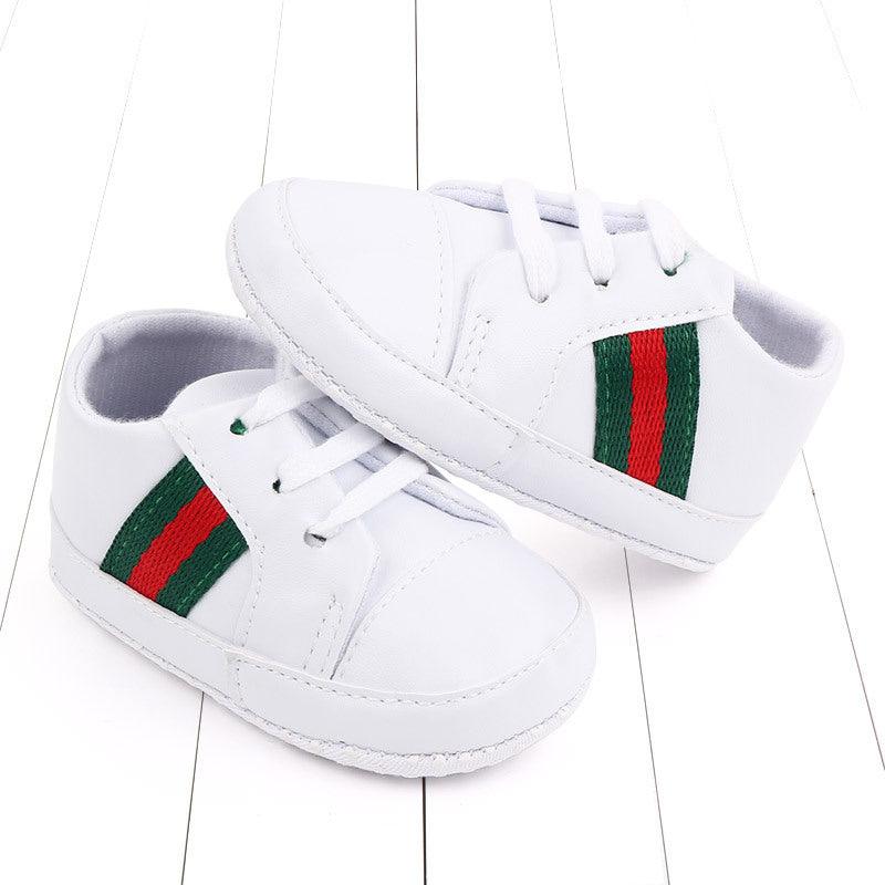 Baby soft sole shoes stripe color matching baby shoes