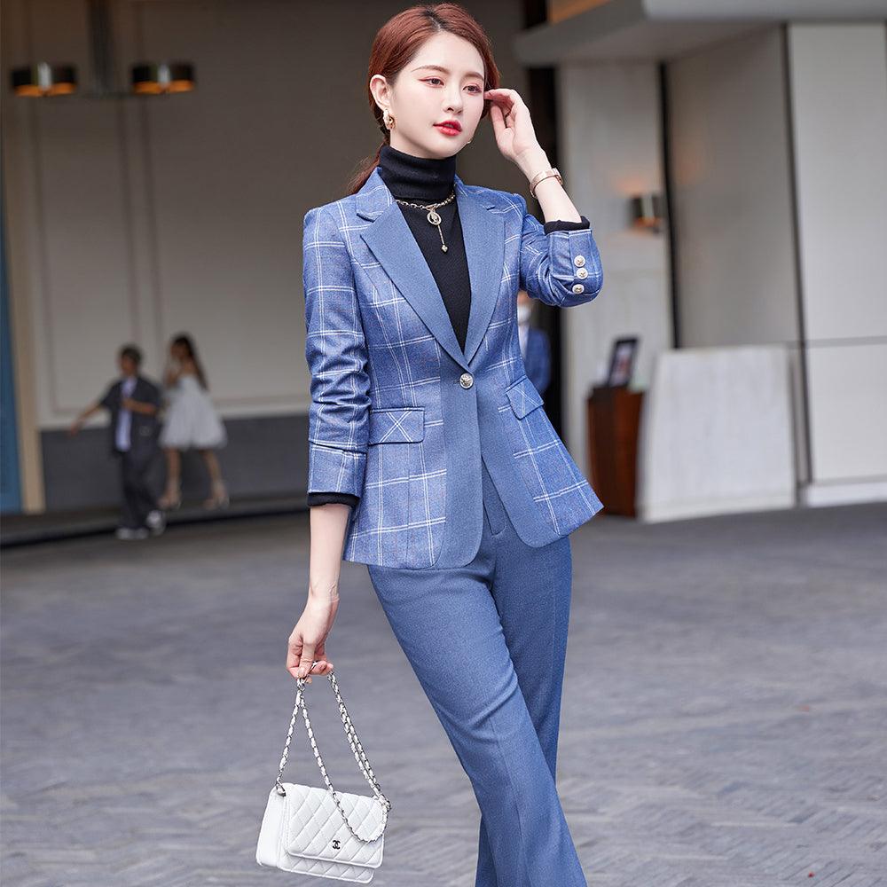 Women's Temperament Lattice Two-piece Suit