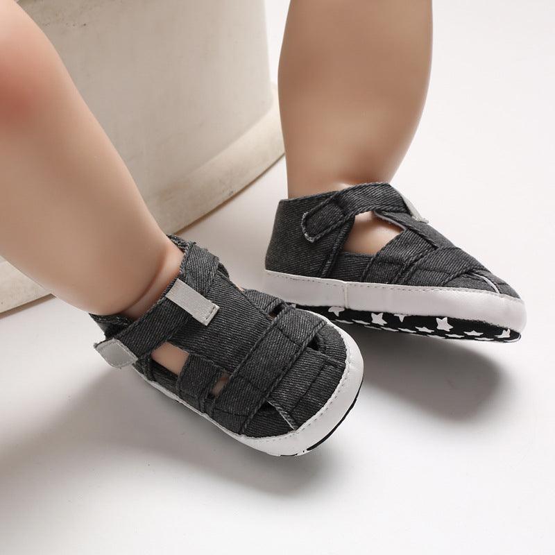 Kids Newborn Baby Boys Fashion Summer Soft Crib Shoes First Walker Anti Slip Sandals Shoe