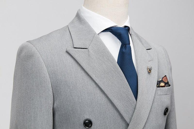 British Style Men's Solid Color Suit Men's