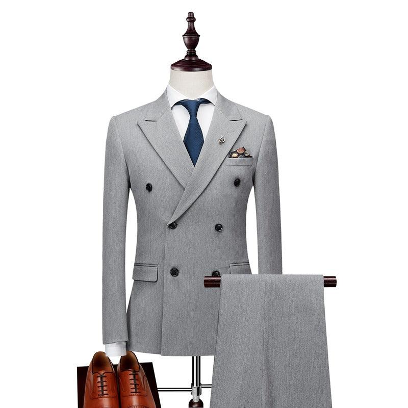 British Style Men's Solid Color Suit Men's