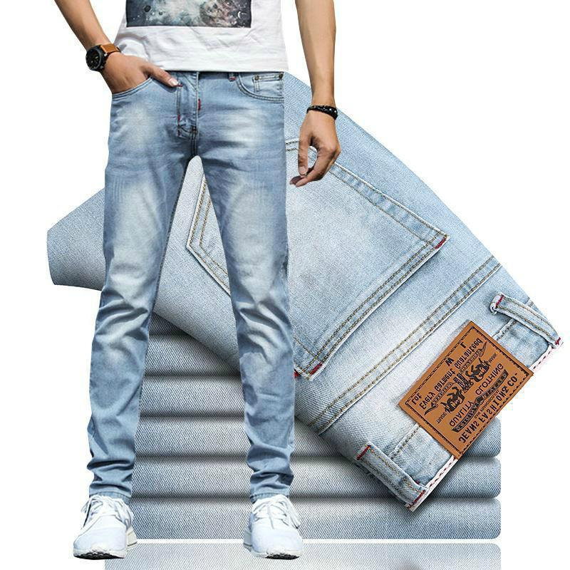 Summer Jeans Menswear Thin Stretch Jeans