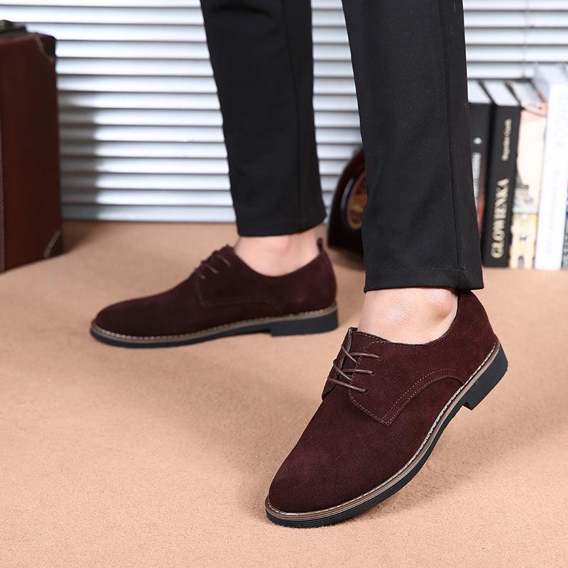 Low to help shallow mouth rubber low heel men's casual shoes