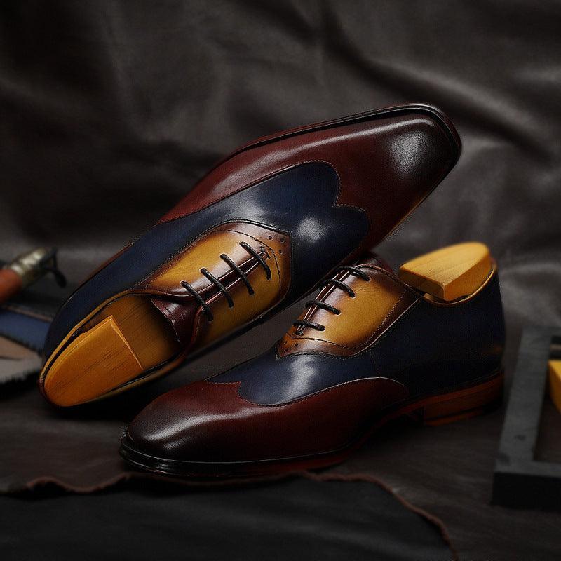Men's retro color matching shoes